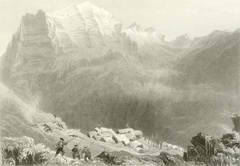 Dormeilleuse, Hautes-Alpes, le lieu des travaux de Félix Neff - William Henry Bartlett