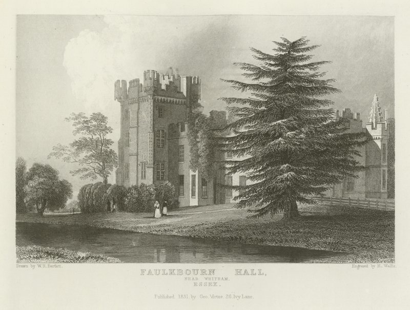 Faulkbourn Hall, près de Whitham, Essex - William Henry Bartlett