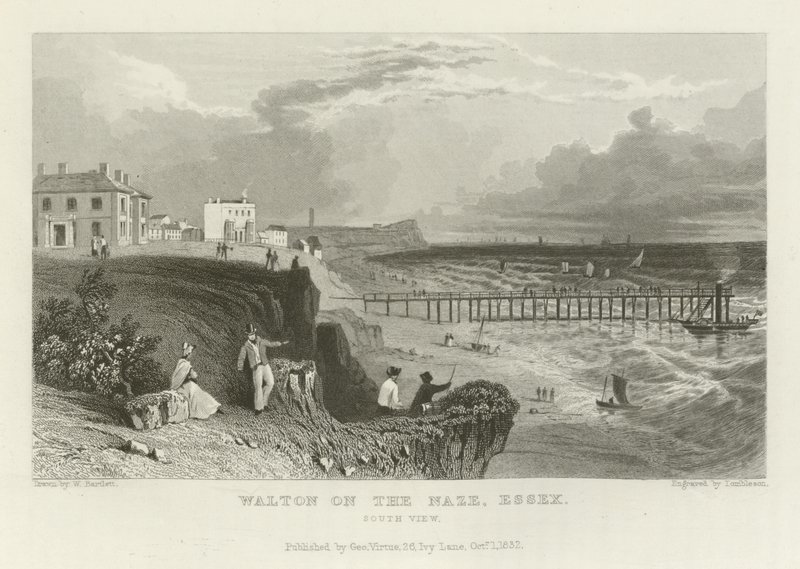 Walton-on-the-Naze, Essex, vue sud - William Henry Bartlett