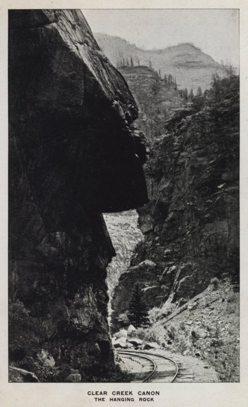Canyons du Colorado : Clear Creek Canon, Le Rocher Suspendu - William Henry Jackson