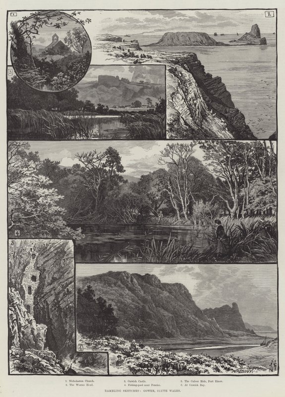Croquis vagabonds, Gower, Galles du Sud - William Henry James Boot
