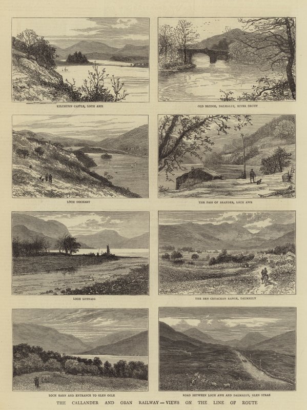 Le Chemin de fer Callander et Oban, vues sur la ligne de route - William Henry James Boot