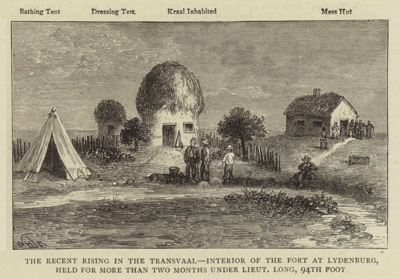 Le soulèvement récent au Transvaal, intérieur du fort de Lydenburg, tenu pendant plus de deux mois sous le lieutenant Long, 94e pied - William Henry James Boot