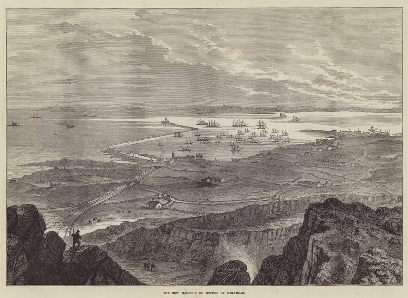 Le nouveau port de refuge à Holyhead - William Henry Pike