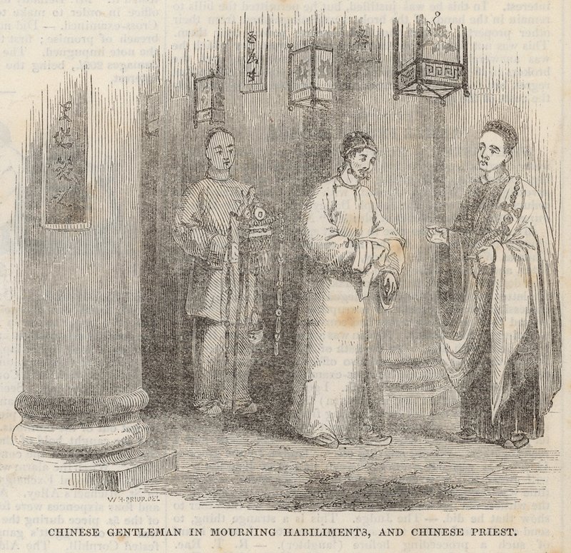 Gentleman chinois en habits de deuil et prêtre chinois - William Henry Prior