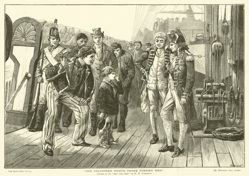 Un volontaire vaut trois hommes pressés (gravure) - William Heysham (after) Overend