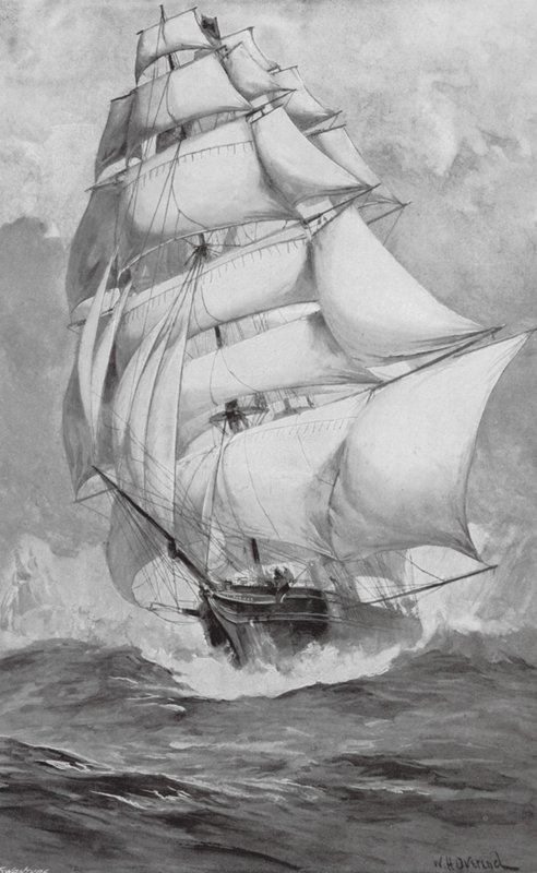 Courses de clippers à thé de Chine vers la Tamise - William Heysham (after) Overend