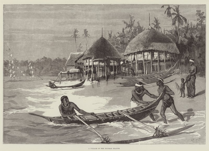 Un village dans les îles Nicobar - William Heysham Overend