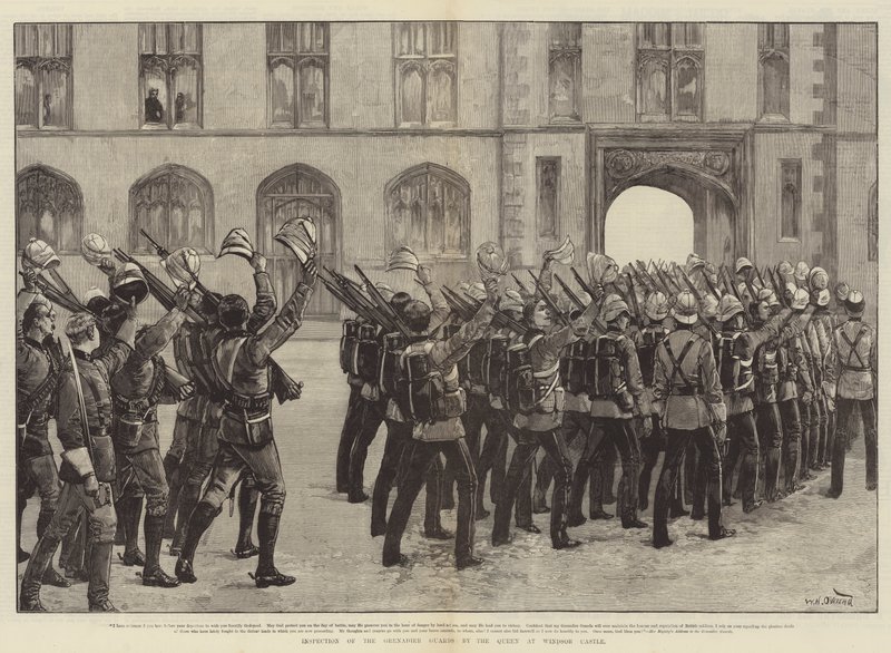 Inspection des Grenadier Guards par la Reine au Château de Windsor - William Heysham Overend