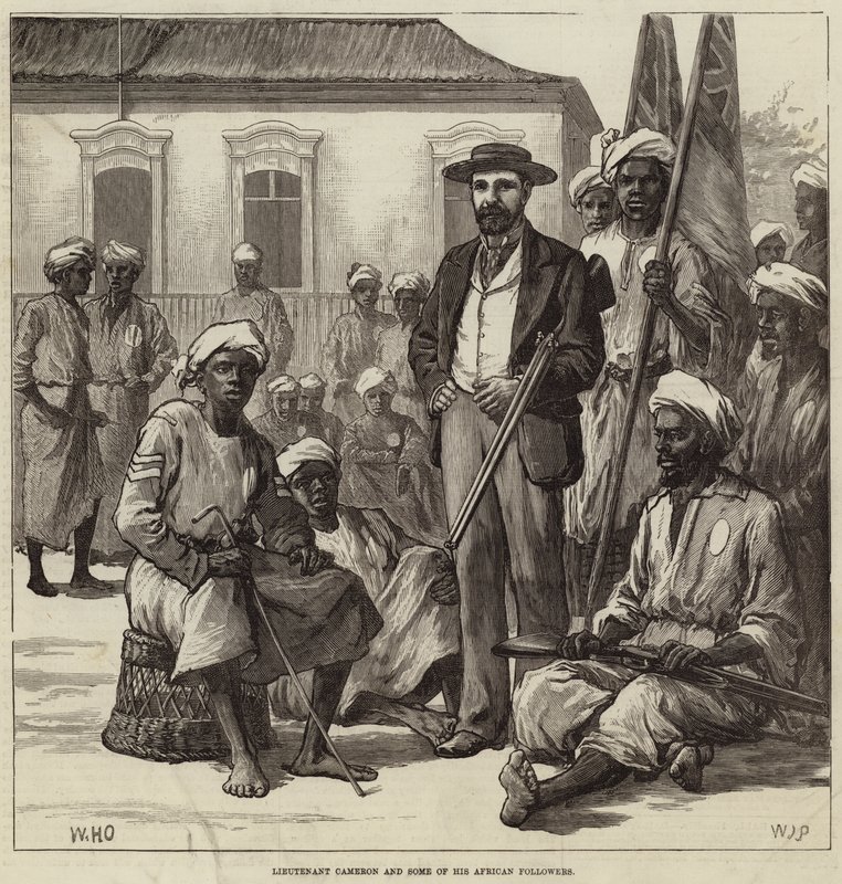 Le lieutenant Cameron et certains de ses partisans africains - William Heysham Overend
