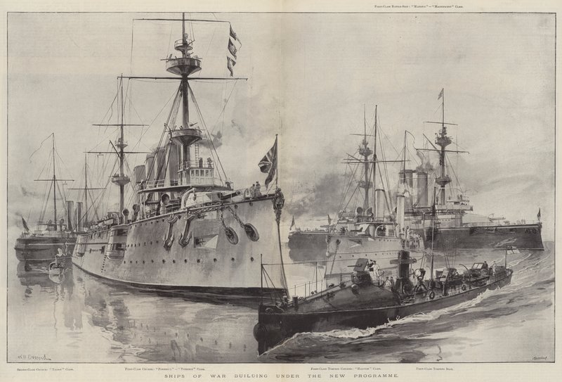 Navires de guerre en construction selon le nouveau programme - William Heysham Overend