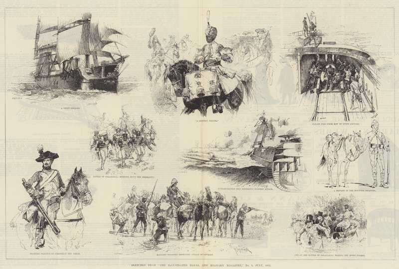 Croquis de The Illustrated Naval and Military Magazine, No 1, juillet 1884 - William Heysham Overend