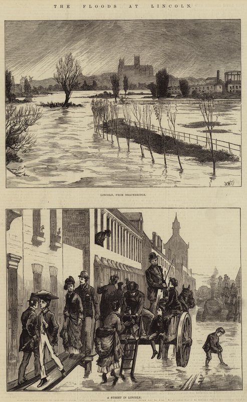 Les inondations à Lincoln - William Heysham Overend
