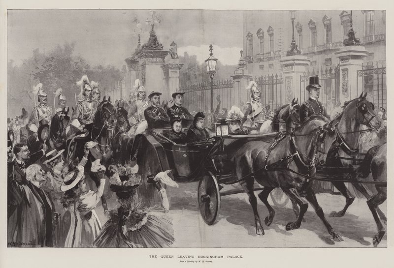 La Reine quittant le Palais de Buckingham - William Heysham Overend