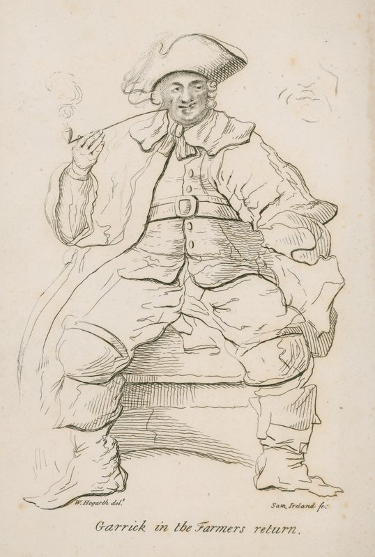 David Garrick dans le retour du fermier - William Hogarth