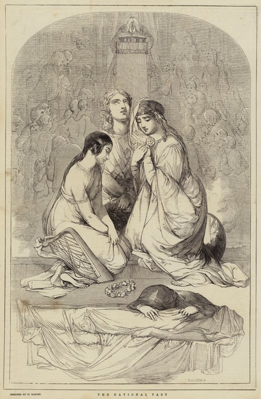 Le jeûne national, conçu par W. Harvey - William James Linton