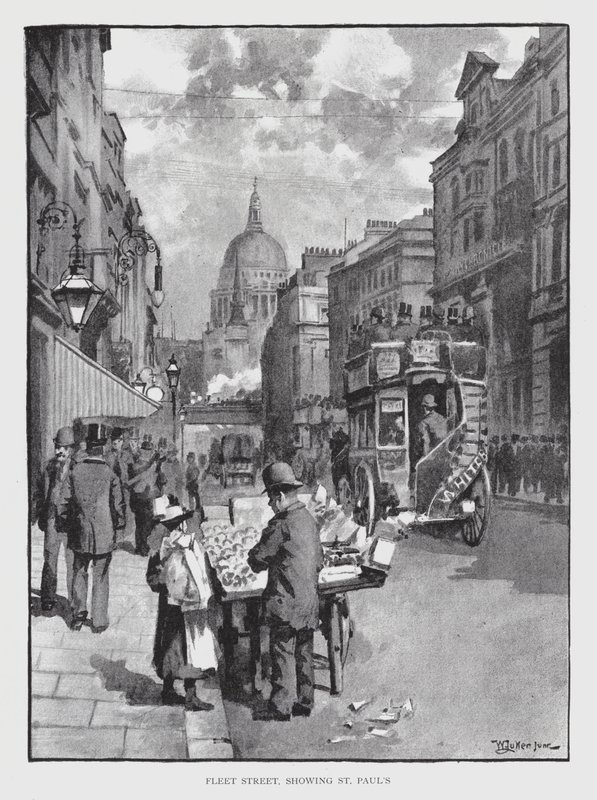 Fleet Street, montrant St Paul