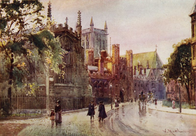 Porte et Tour de St Johns College depuis Trinity Street - William Matthison