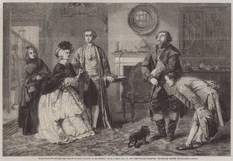 Honeywood présentant les huissiers à Miss Richland comme ses amis - William Powell Frith