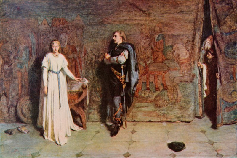 Shakespeare : Hamlet et Ophélie, Hamlet, Acte III, Scène 1 - William Quiller (after) Orchardson