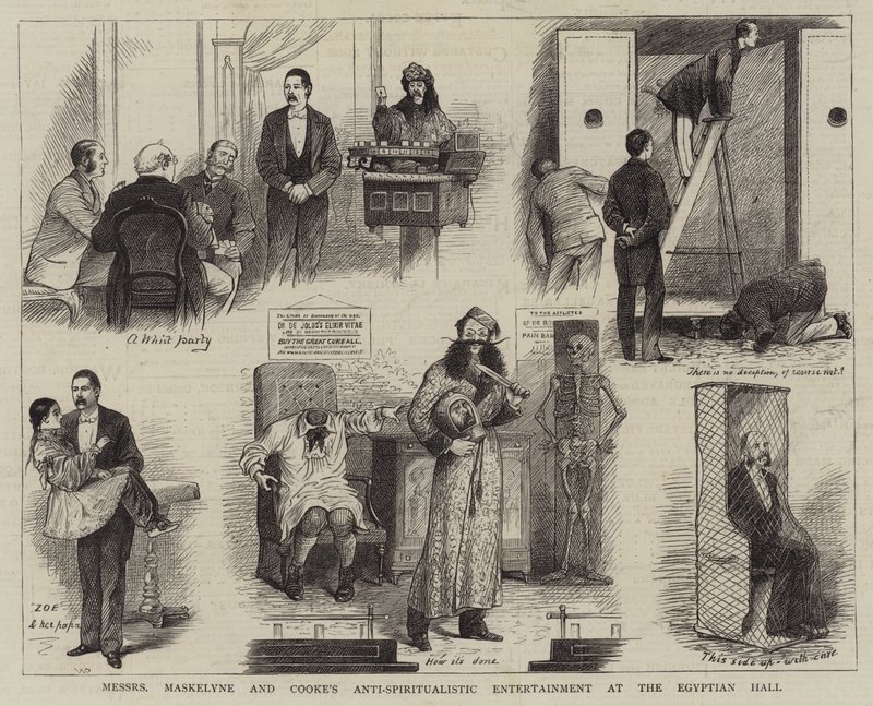 Le spectacle anti-spiritualiste de Messieurs Maskelyne et Cooke à l
