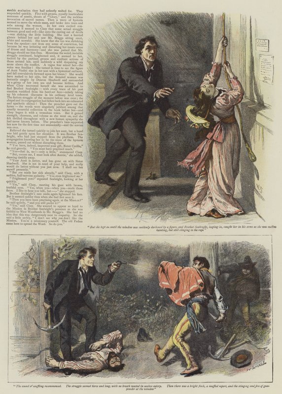 Illustration pour Un épisode de West Woodlands, par Bret Harte (chromolitho) - William Small