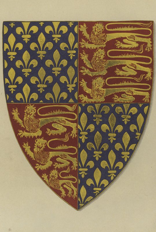 Armoiries du roi Édouard III, de sa tombe à l