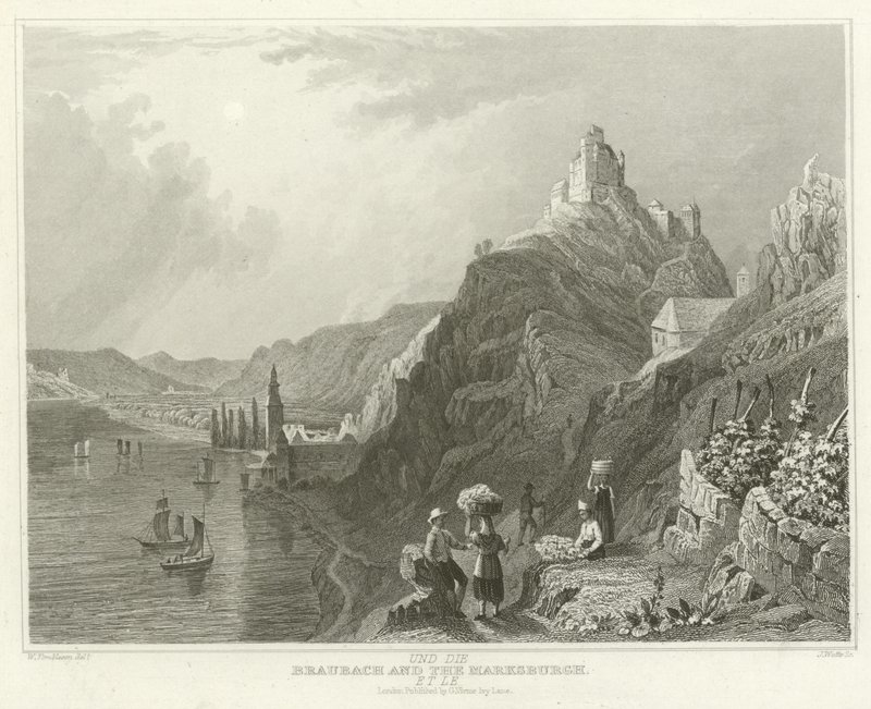 Braubach et le Marksburgh - William Tombleson