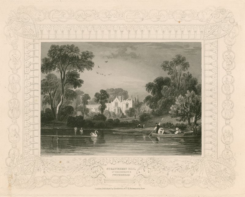 Strawberry Hill, Twickenham, Londres; Lord Waldegrave - William Tombleson