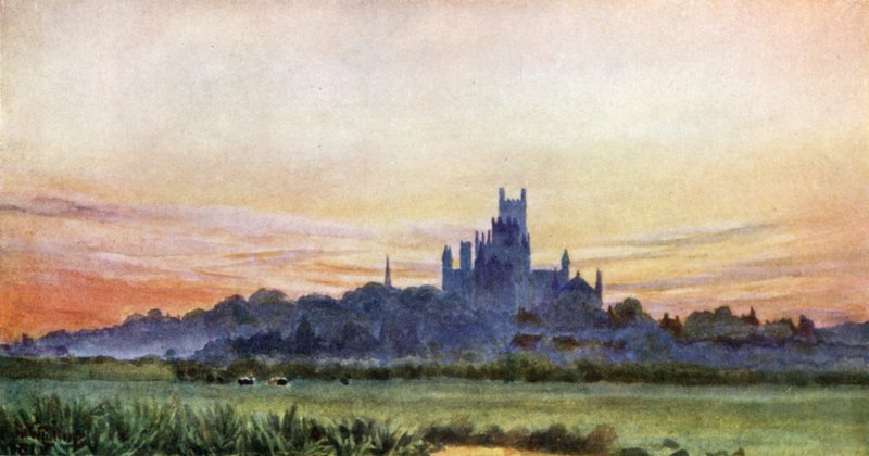 Ely depuis les Marais - William Wiehe Collins