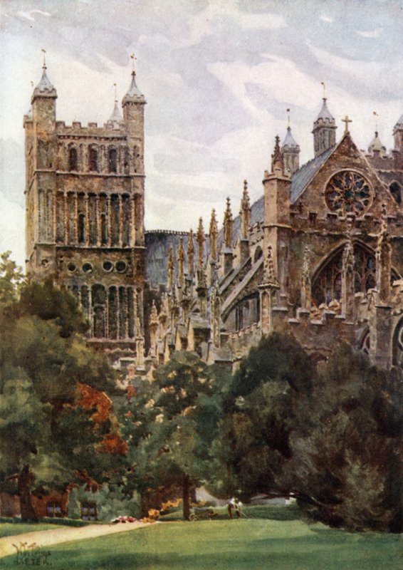 Exeter depuis les Jardins du Palais - William Wiehe Collins