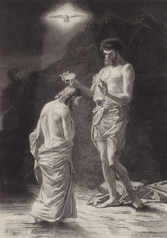 Le baptême du Christ - after Albert Robida