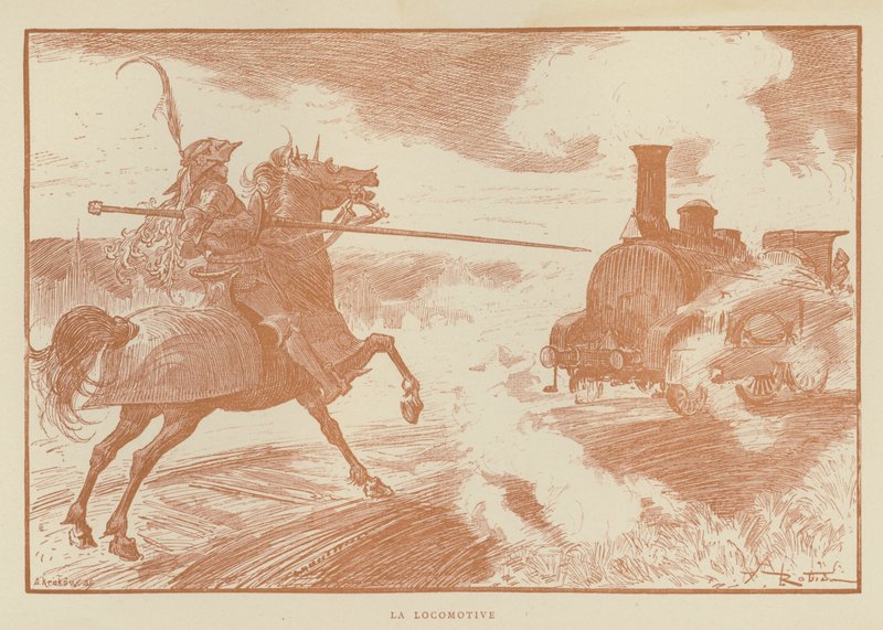 La locomotive - after Albert Robida