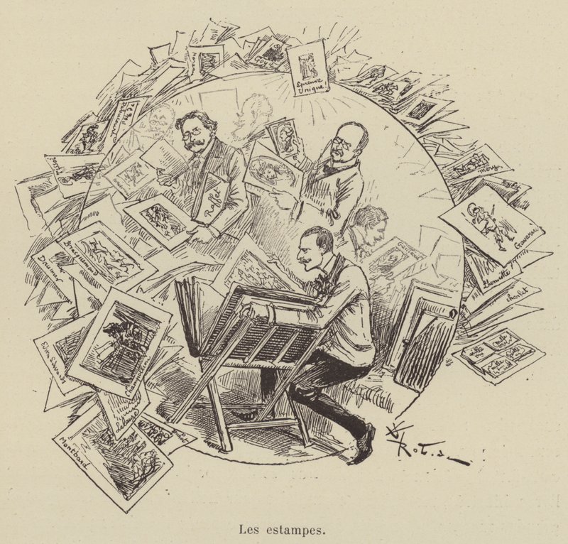Les estampes - after Albert Robida