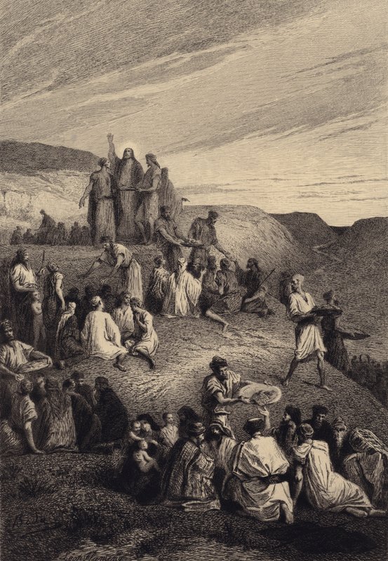 Le miracle des pains et des poissons - after Albert Robida