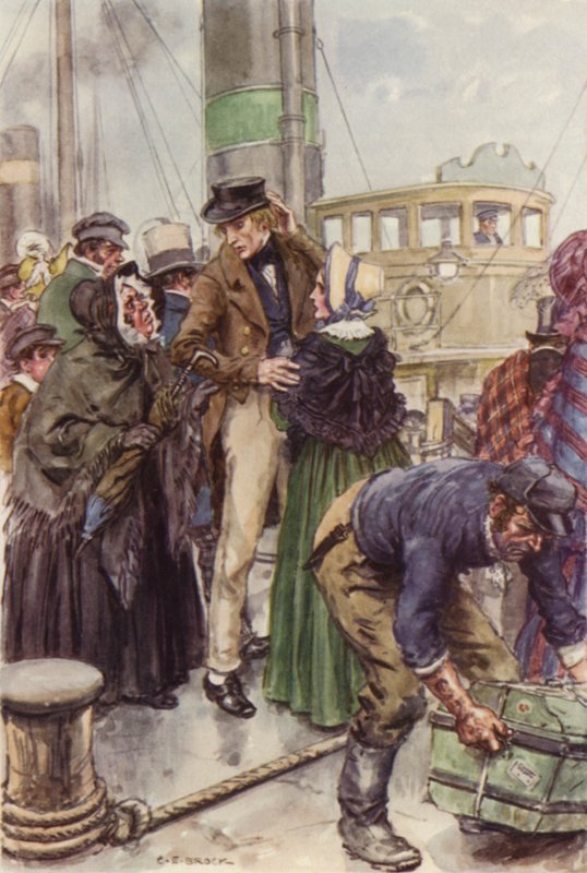 Illustration pour Martin Chuzzlewit - after Charles Edmund Brock