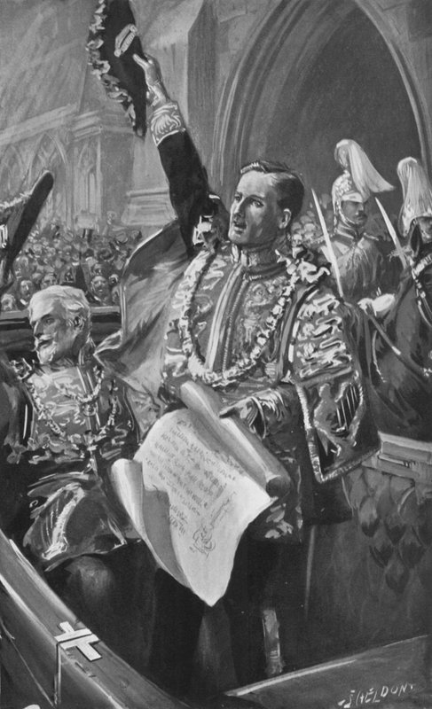 La Proclamation du Roi Édouard à Temple Bar, 24 janvier 1901 - after Charles Mills Sheldon