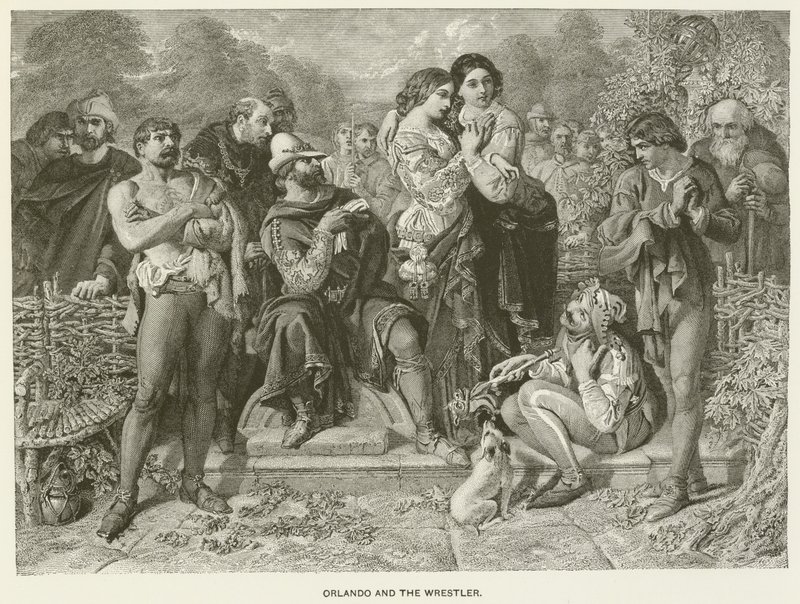 Orlando et le lutteur - after Daniel Maclise