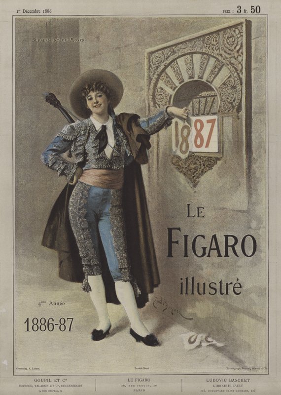 Couverture de Le Figaro Illustré, 1er décembre 1886 - after Emile Antoine Bayard