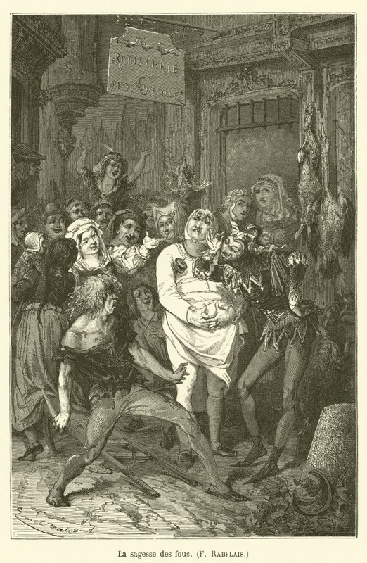La sagesse des fous, F. Rabelais - after Emile Antoine Bayard