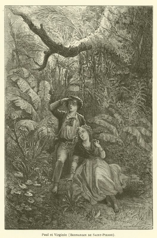 Paul et Virginie, Bernardin de Saint-Pierre - after Emile Antoine Bayard