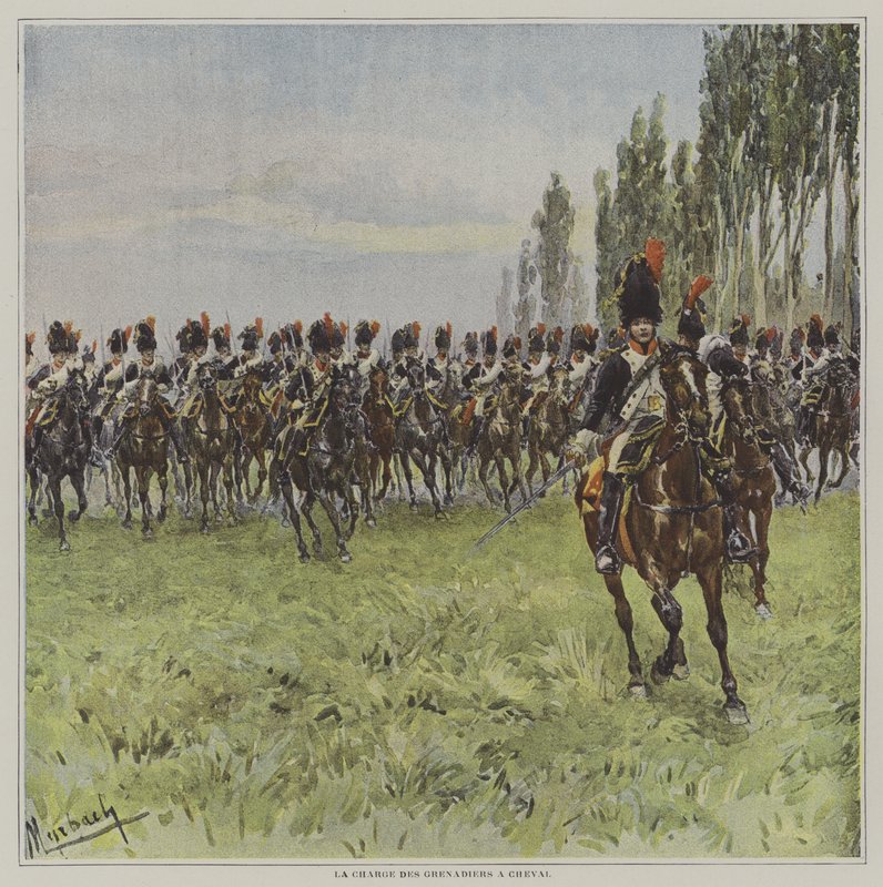 La charge des Grenadiers à cheval - after Felicien baron de Myrbach Rheinfeld