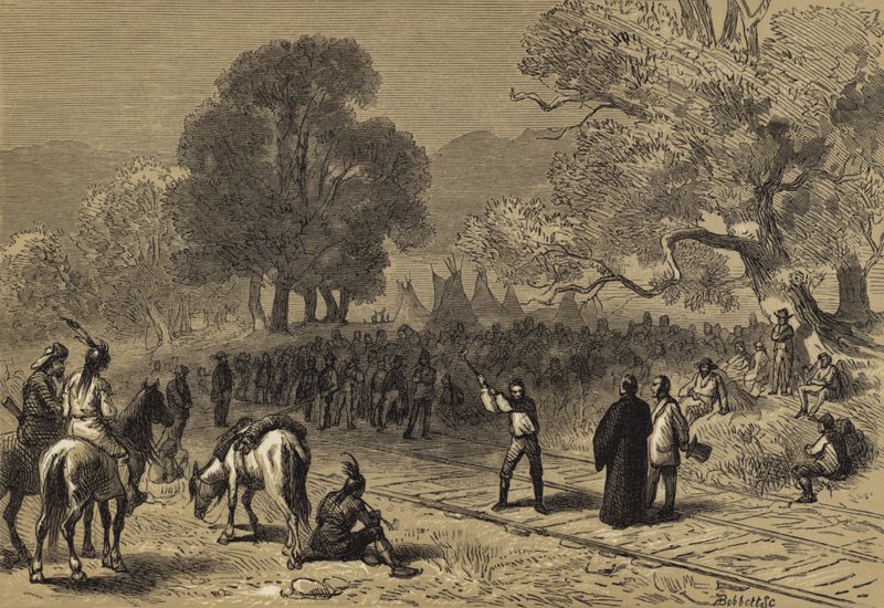 Achèvement du Chemin de Fer du Pacifique - after Felix Octavius Carr Darley