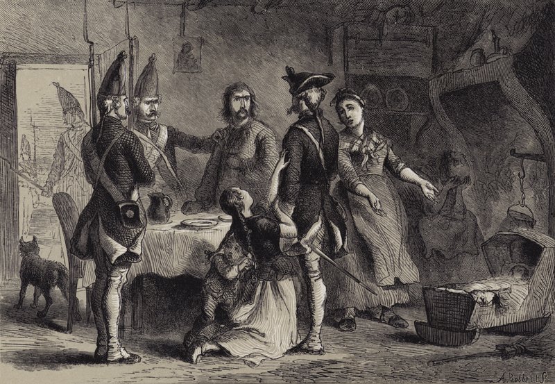 Conscription de Soldats Allemands pour le Service en Amérique - after Felix Octavius Carr Darley