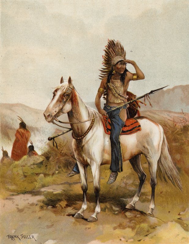 Un chef indien Sioux - after Frank Feller