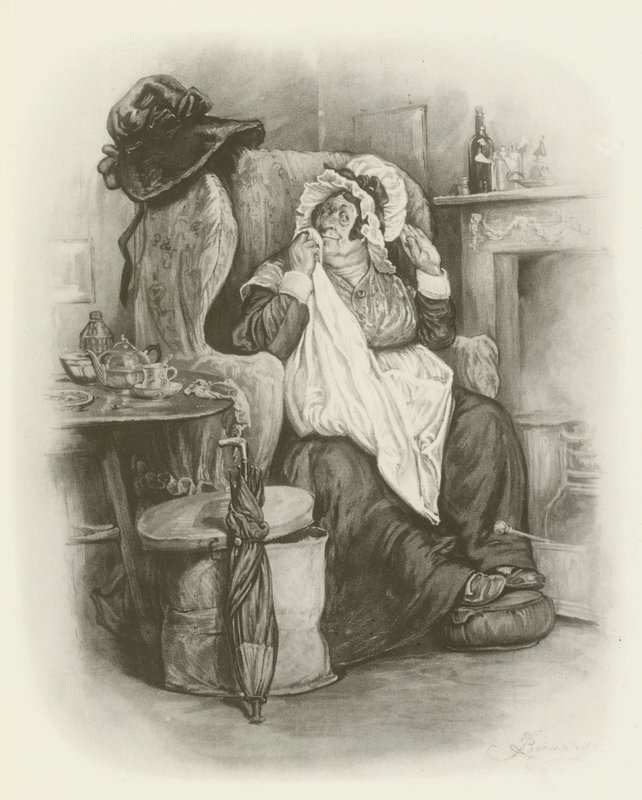 Mme Gamp - after Frederick Barnard