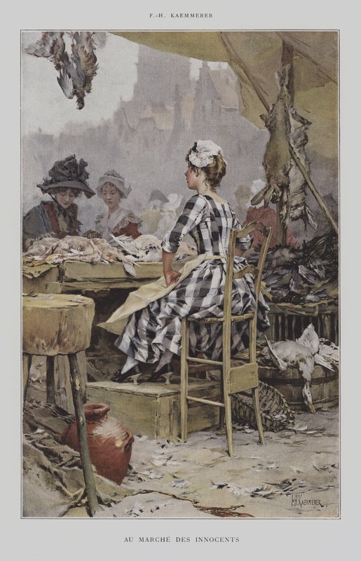 Au Marché des Innocents - after Frederik Hendrik Kaemmerer