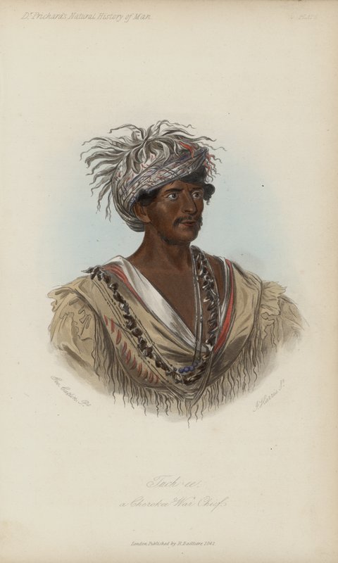 Tuch-ee, un Chef de Guerre Cherokee - after George Catlin