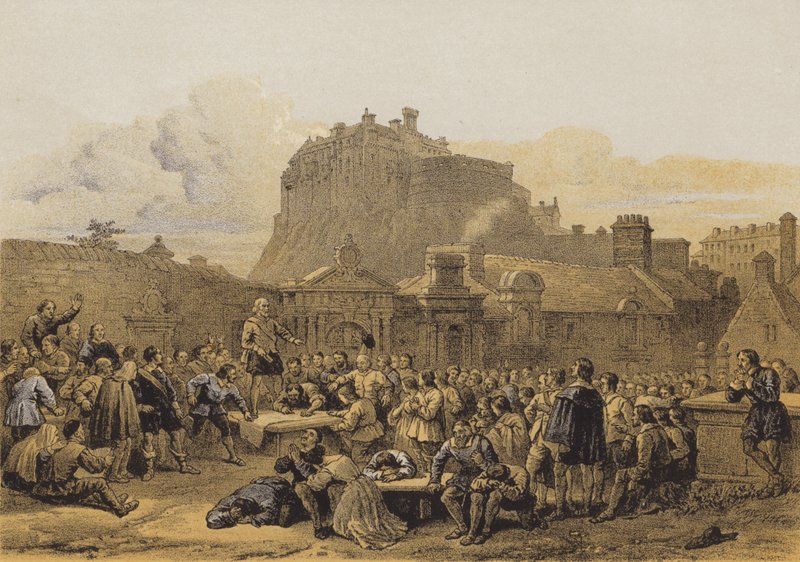 Cimetière de Greyfriars, signature du Covenant - after George Cattermole