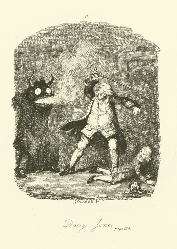 Illustration pour Peregrine Pickle de Tobias Smollett - after George Cruikshank